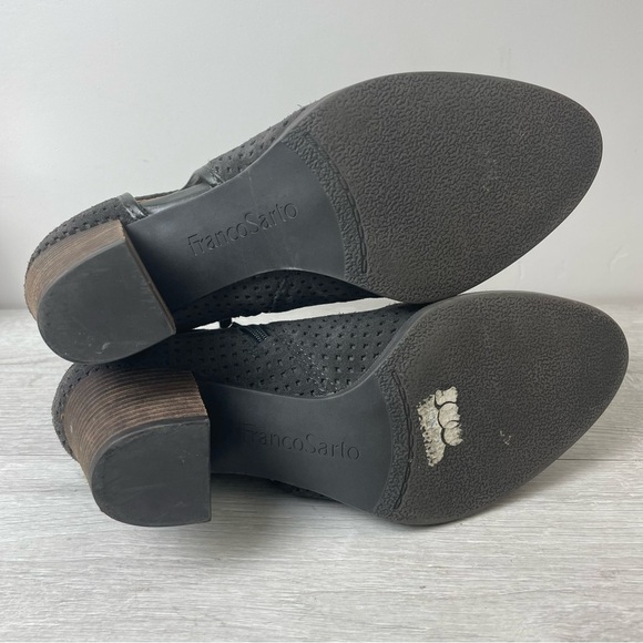 Franco Sarto Dale 2 Perforated Suede Ankle Booties Size 8 - Picture 7 of 8